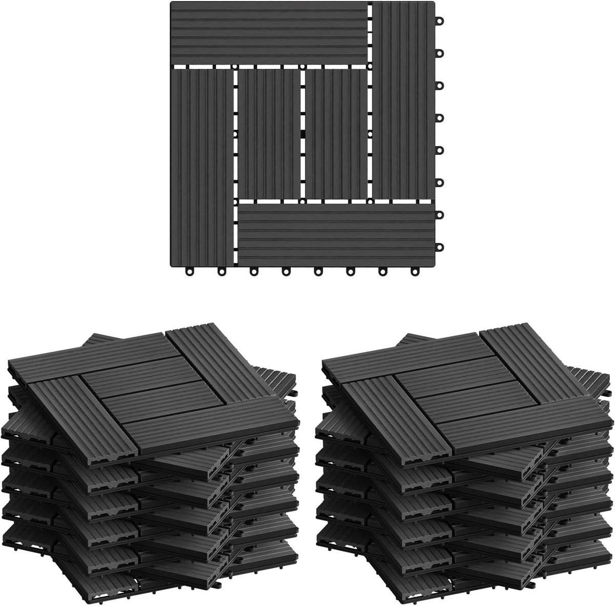 SureDeal® - 22-delige - WPC terrastegels - Houtlook Kliktegels