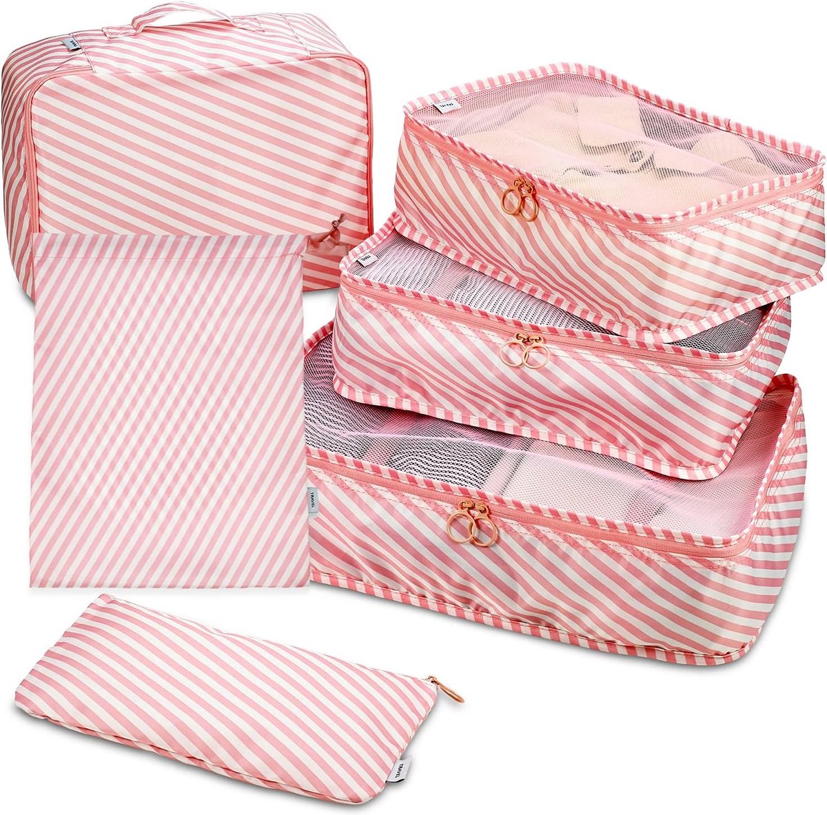 Packing Cubes - 6 Stuk Set Bagage verpakking organisatoren en compressie verpakking Cube System