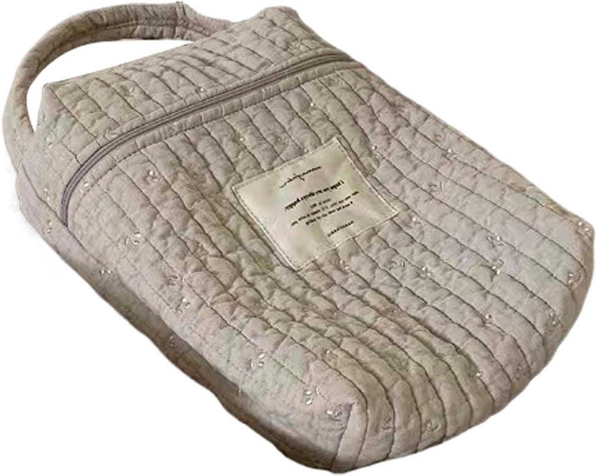 Luiertas Organizer - Luier Caddy - Babybenodigdheden Opbergen - Gewatteerd Katoen Ontwerp - 36 x 28 x 8 cm - Meerkleurig