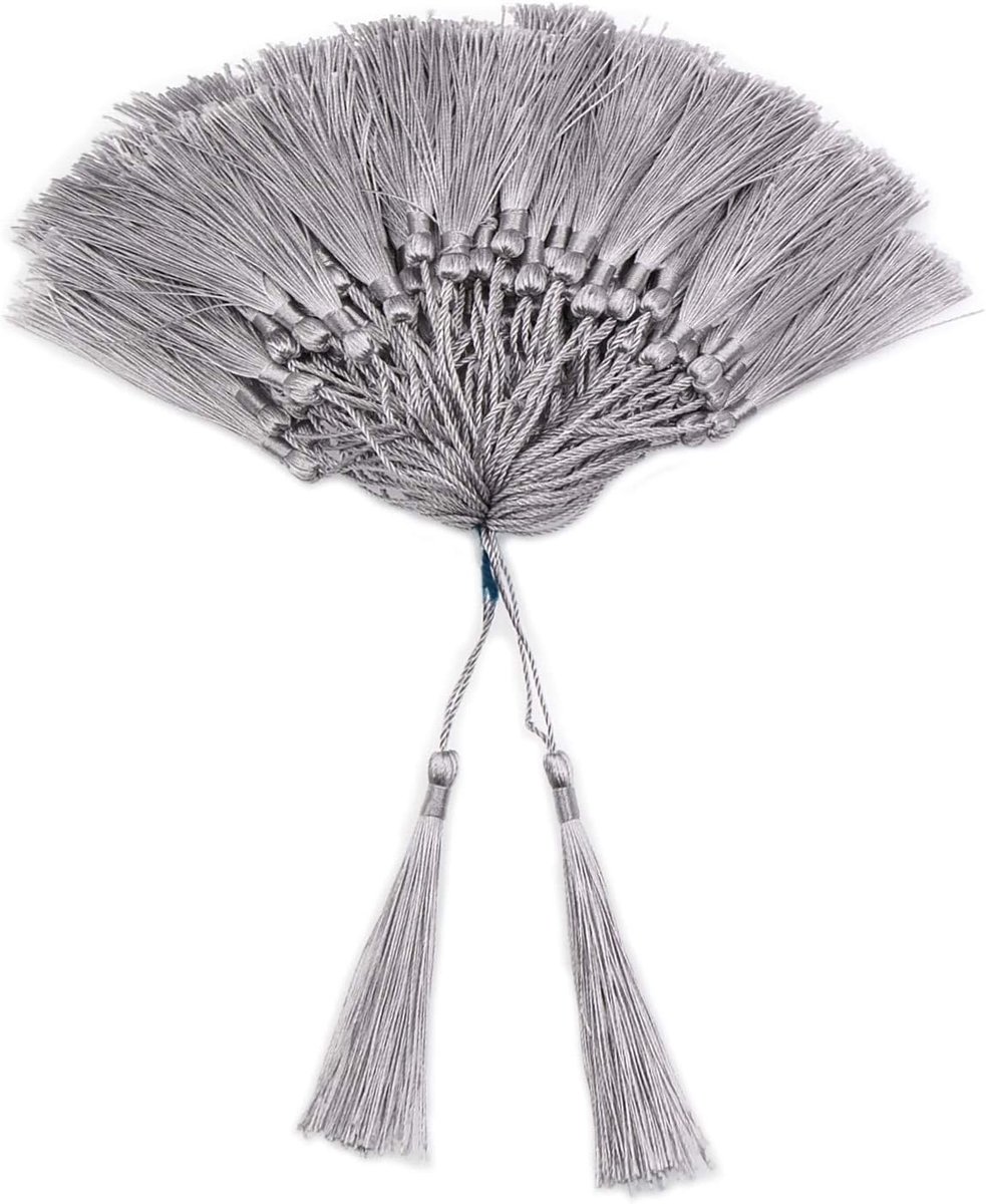 Kwastjes 13cm/5-inch zijdeachtige handgemaakte zachte floss met 2-inch koord lus voor sieraden maken, doe-het-zelf projecten, bladwijzers