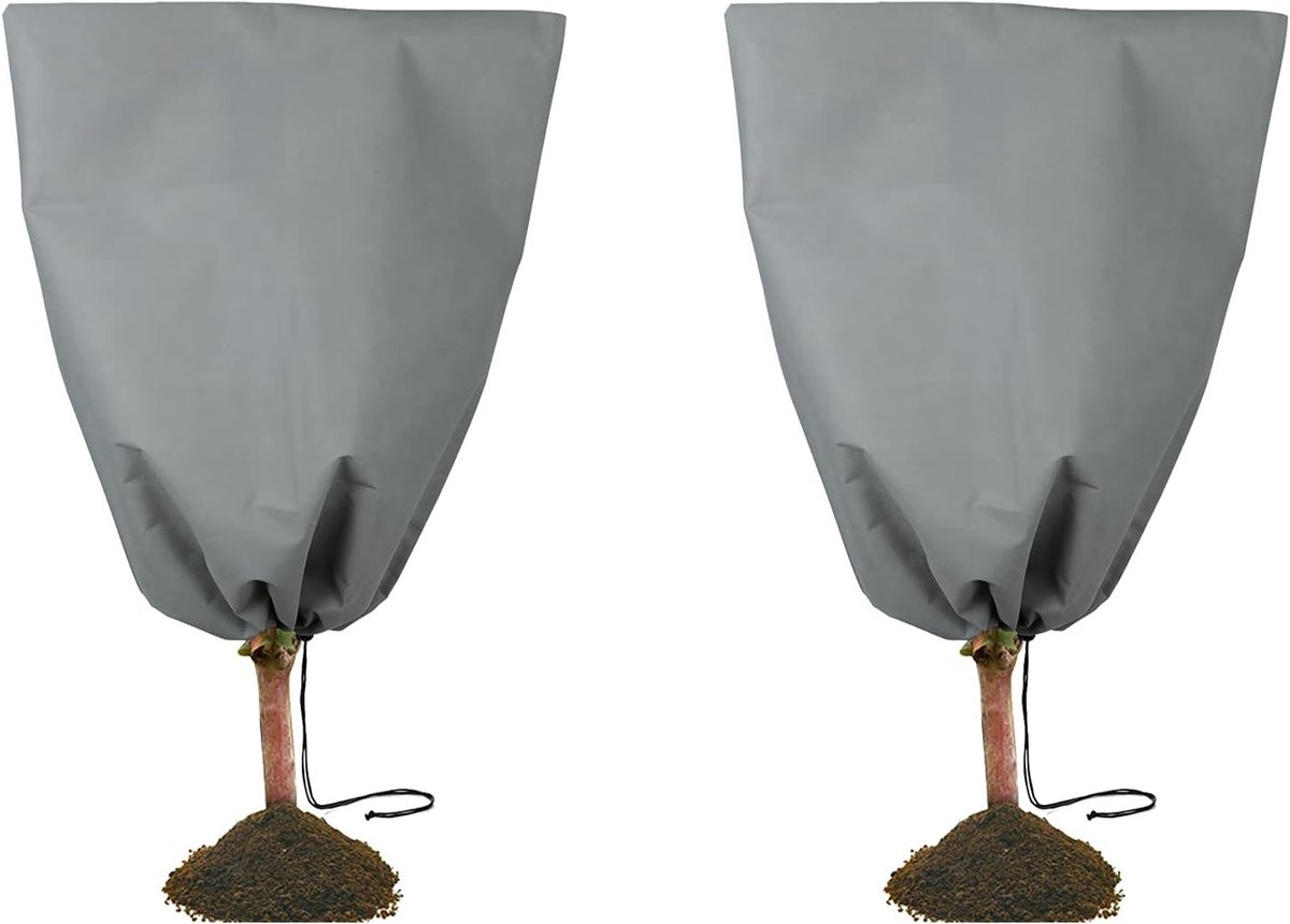 Winterse beschermhoezen voor planten - 2 stuks, 39x70 inch, vorstbescherming voor fruitbomen en potplanten tegen kou en bevriezing