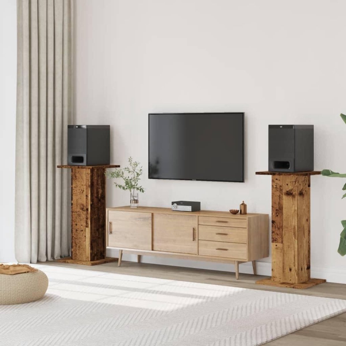 Luidsprekerstandaarden - Speaker Voeten - Muziek Luisteren - Hol & Vulbaar - 30 x 30 x 95 cm