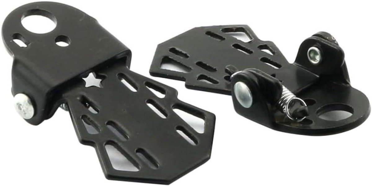 Fiets Achtersteun - Voetsteunen Paar - Extra passagier - Opvouwbaar Antislip - 9x6 cm - Zwart