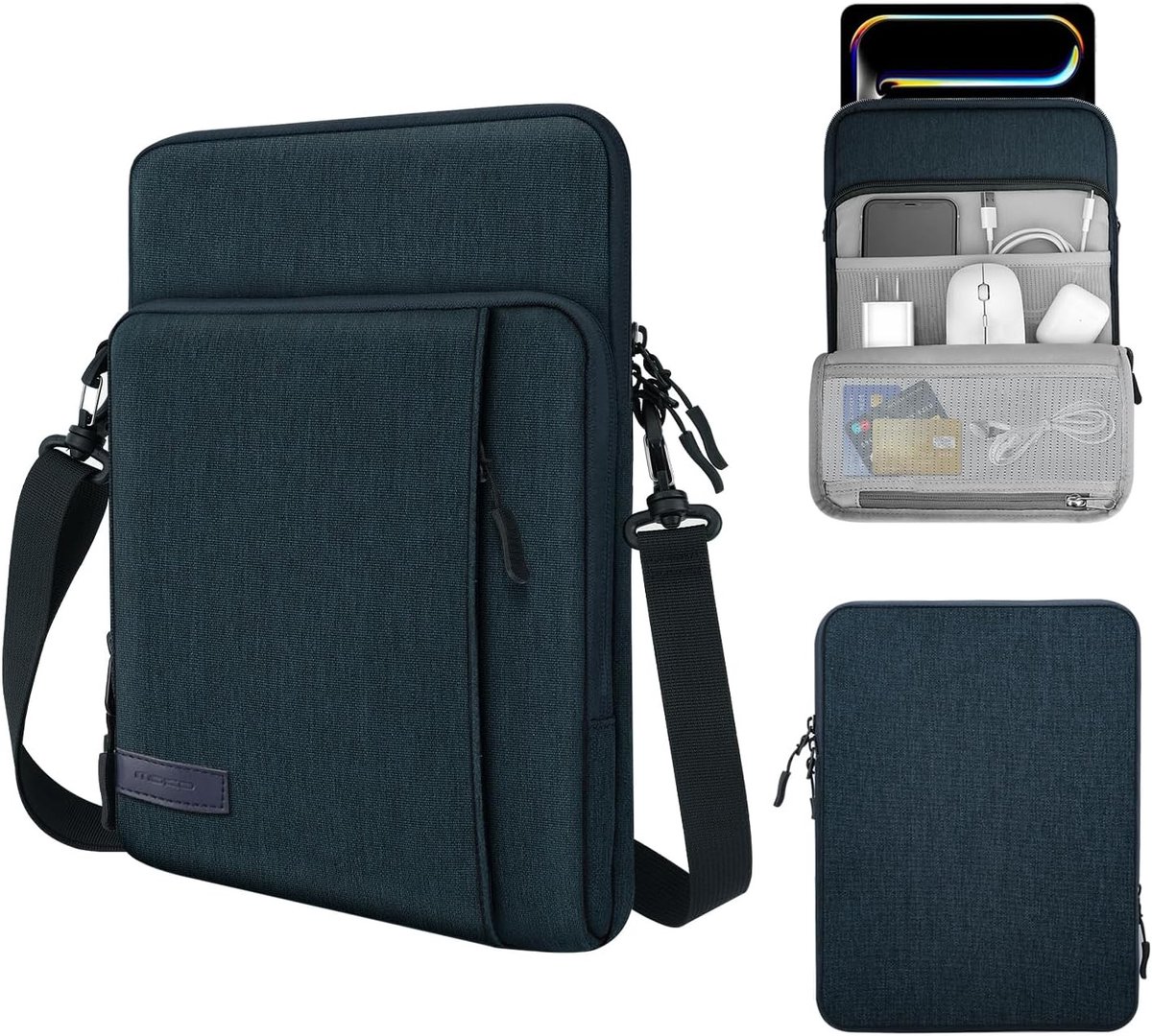 Tablet Sleeve Bag voor 12.9 Inch Tablets met Opbergvakken - Geschikt voor iPad Pro, Surface Laptop en Galaxy Tab S8/S9