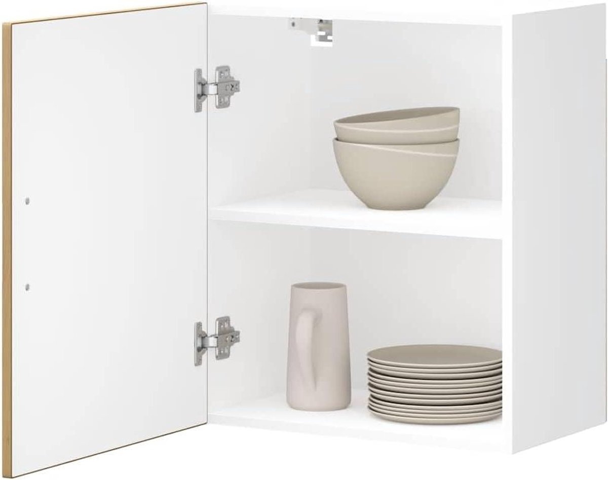 Keukenkast set - Wandkasten - Keuken opruimen - Duurzaam houtmateriaal - 2 stuks 50x60cm - Artisan-eiken