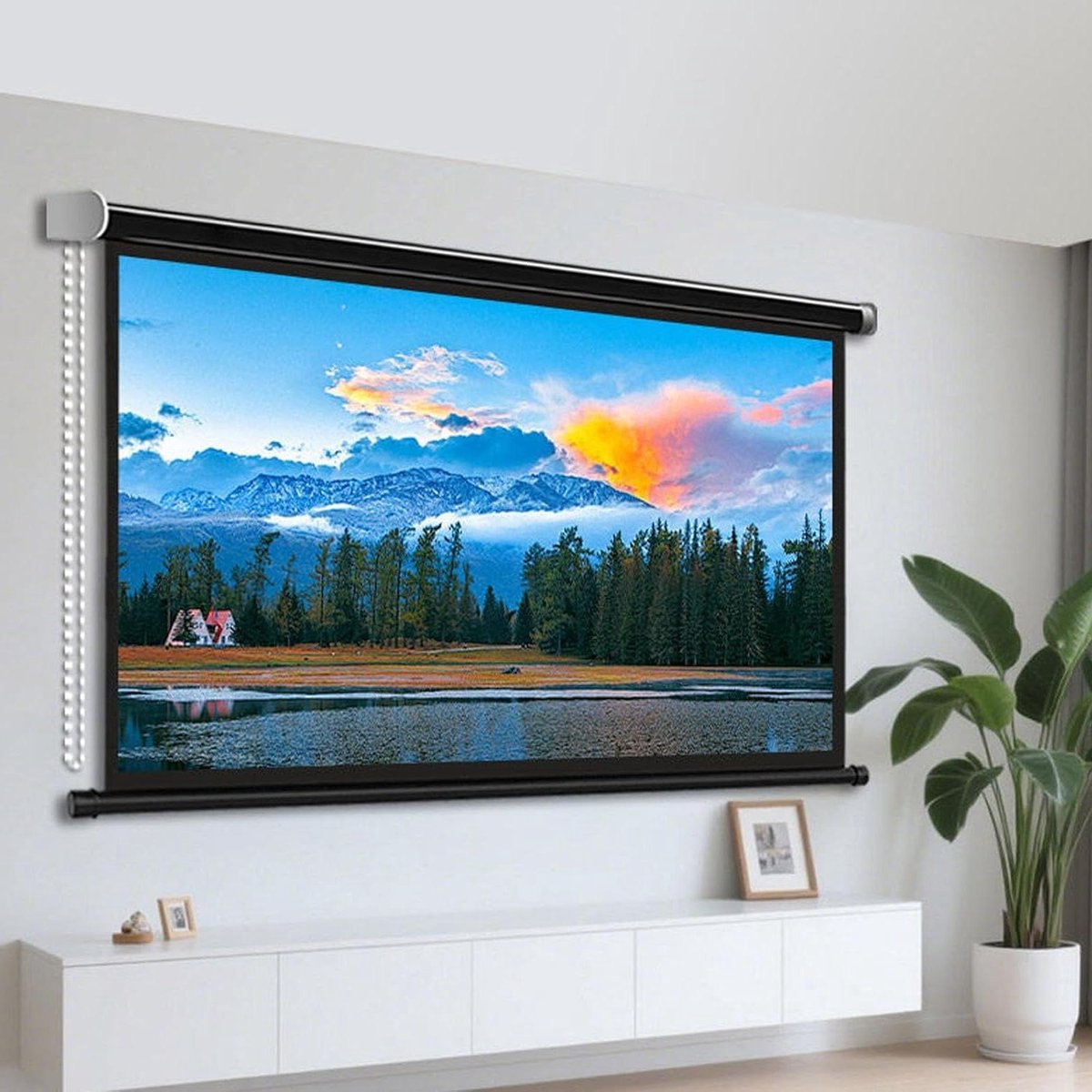 Projectiescherm - Beamer scherm - Thuisbioscoop creëren - Diffuus reflecterende technologie - 60 inch 16:9 - Wit