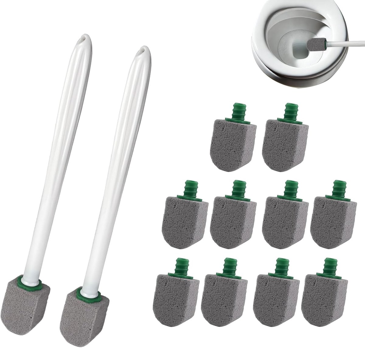 10 stuks reinigingsstenen voor wc-steen, puimsteen, reinigingsborstels, puimsteen, wc-reiniger voor keuken, oven, tegelreiniger, rooster, keuken, douche, wastafel, badkamer