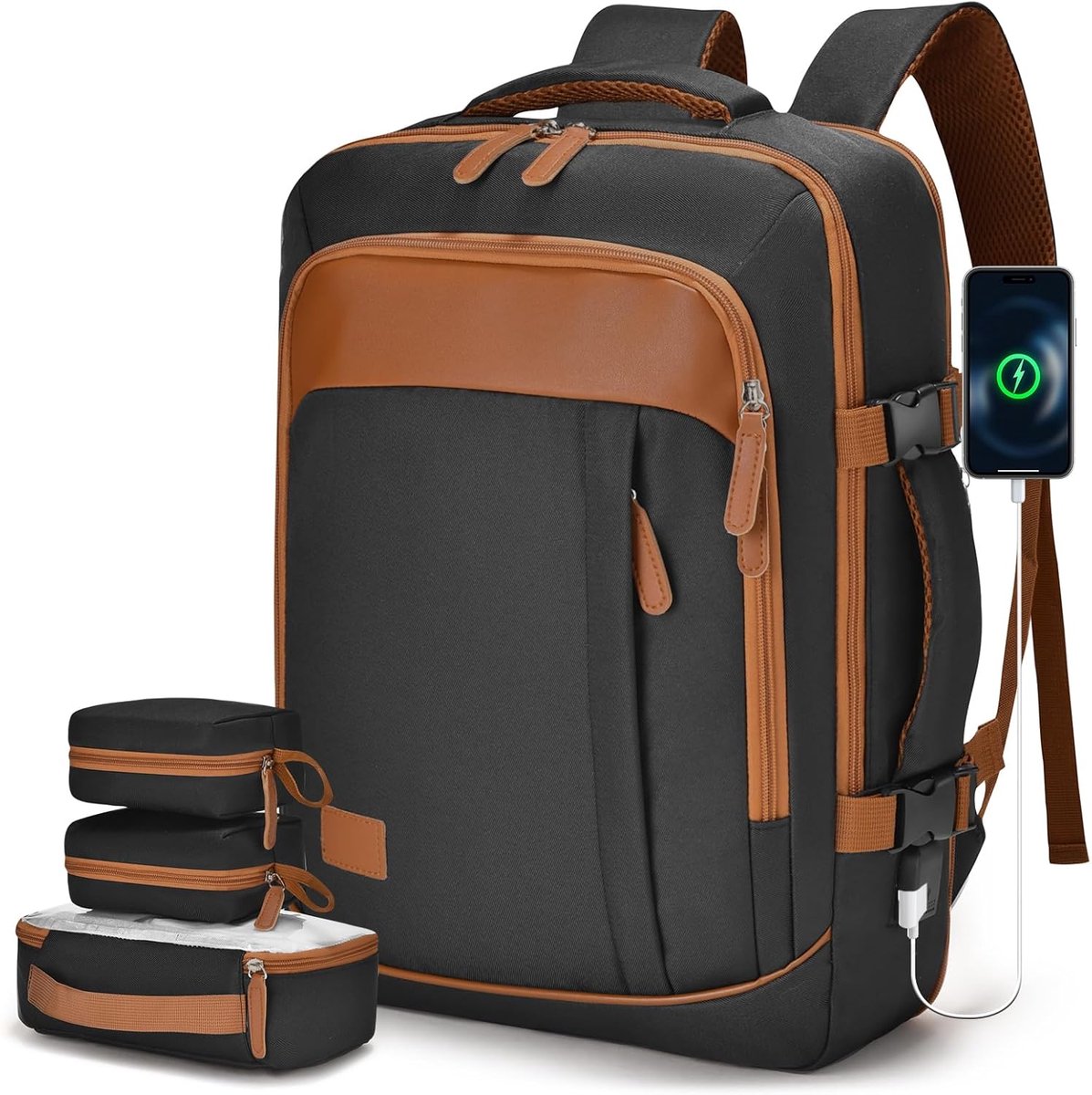 40x30x10cm Lufthansa KLM Uitbreidbaar 5cm 40x30x15cm British Airways Air France Reisrugzak Handbagage Vliegtuig Met 3 vakken Waterdicht Reis Laptop Rugzak 15,6 inch Met USB