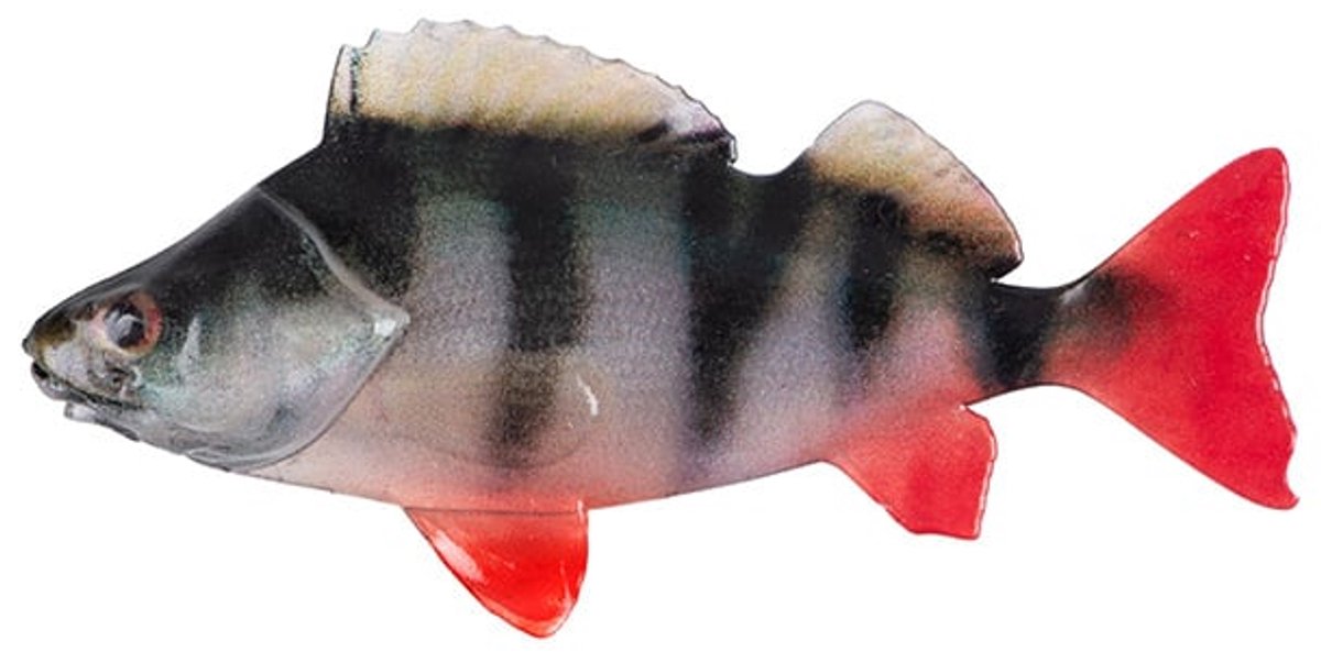 Fox Rage Ultra Natural Perch Fillet – Ultradunne Baarsimitatie voor Dropshot, Jighead en Weedless Montage - Maat : 8cm