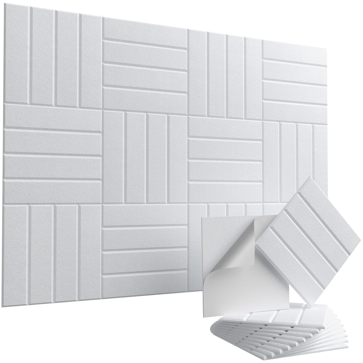 SnelShoppen - Set van 20 zelfklevende akoestische panelen 30x30x1 cm - Geluidswerende wandpanelen van hoogwaardig vilt voor echo- en geluidsreductie i