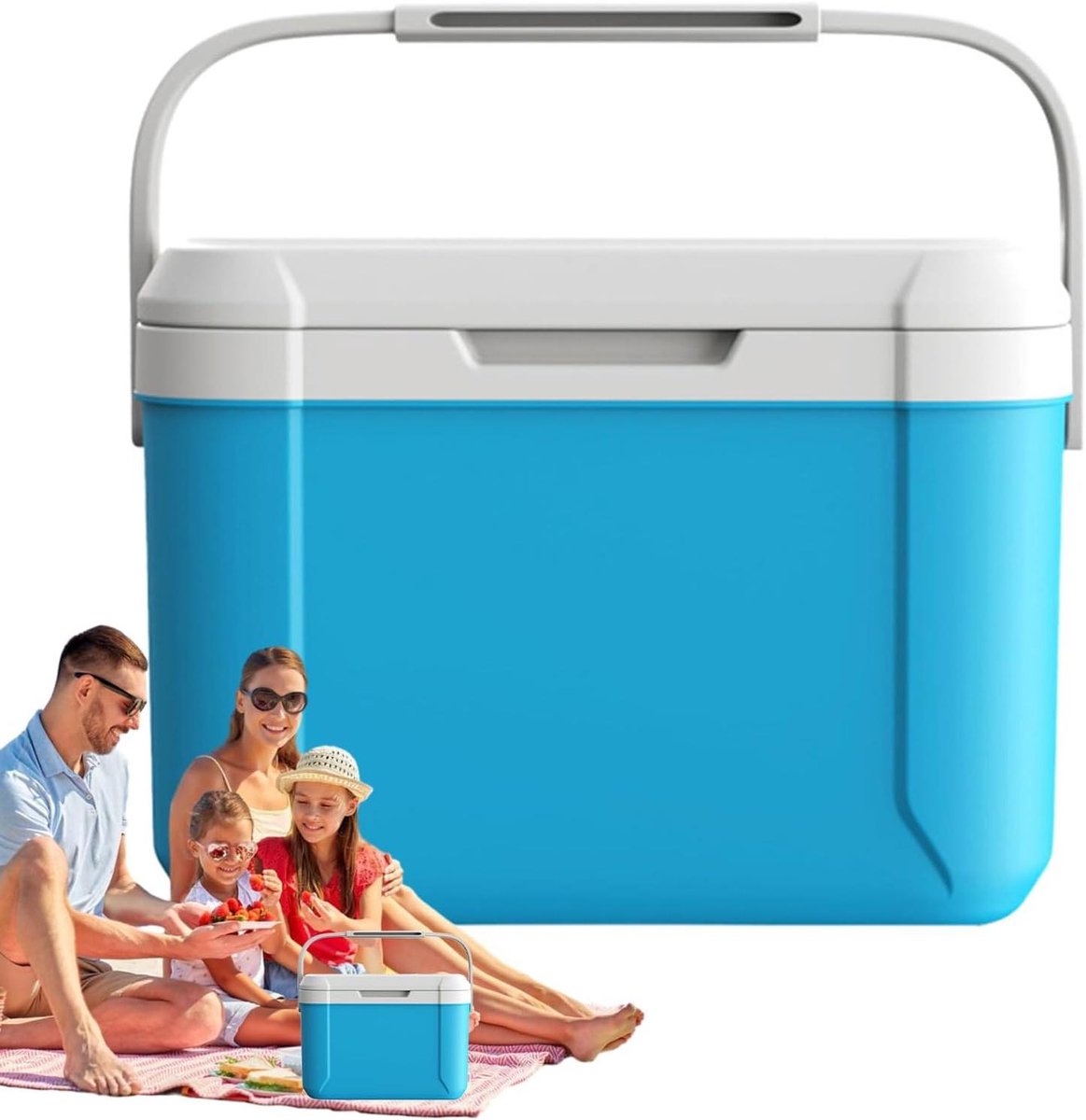 Draagbare Koeler - Geïsoleerde Koelbox - Buitenactiviteiten - Vuilafstotende Structuur - 5.5 Liter - Blauw