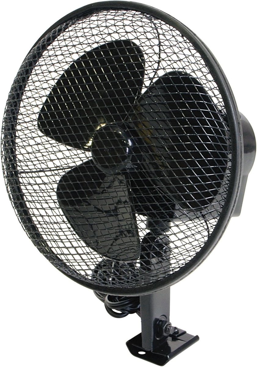 73101 Ventilator 'Jumbo', 12 V, oscillerend, diameter 15 cm, zwart