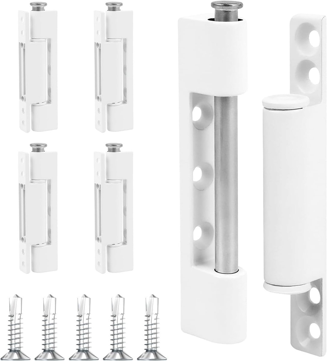 Scharnieren, 95 mm raamscharnieren, universele deurscharnieren, raambeslag, reserveonderdelen, schroefband voor insectenhordeuren, ramen (wit)