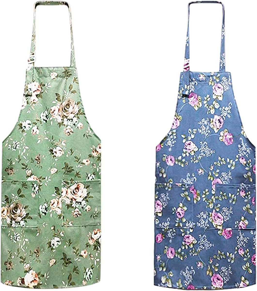 Schorten voor dames, 2 stuks, blauw en groen, 73*65*44cm