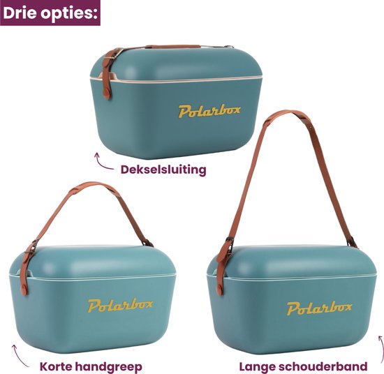 Polarbox Koelbox met Schouderband - Marineblauw Mustard - 12 Liter van Merkloos — afbeelding 4
