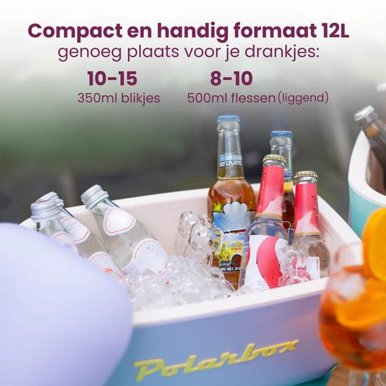 Polarbox Koelbox met Schouderband - Paars Sorbet - 12 Liter van Polarbox — afbeelding 5