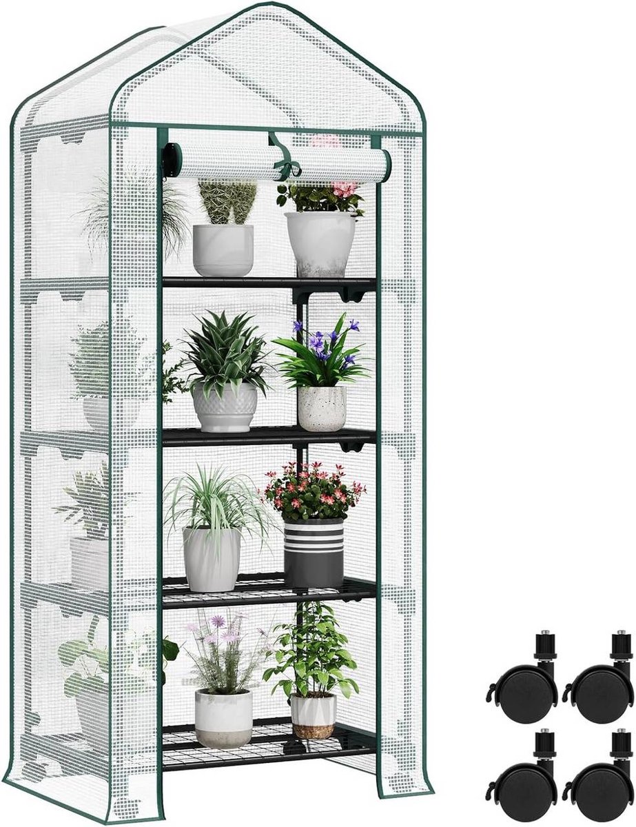 SureDeal® - Verrijdbaar - Foliekas - Schappen - 70x50x163 cm