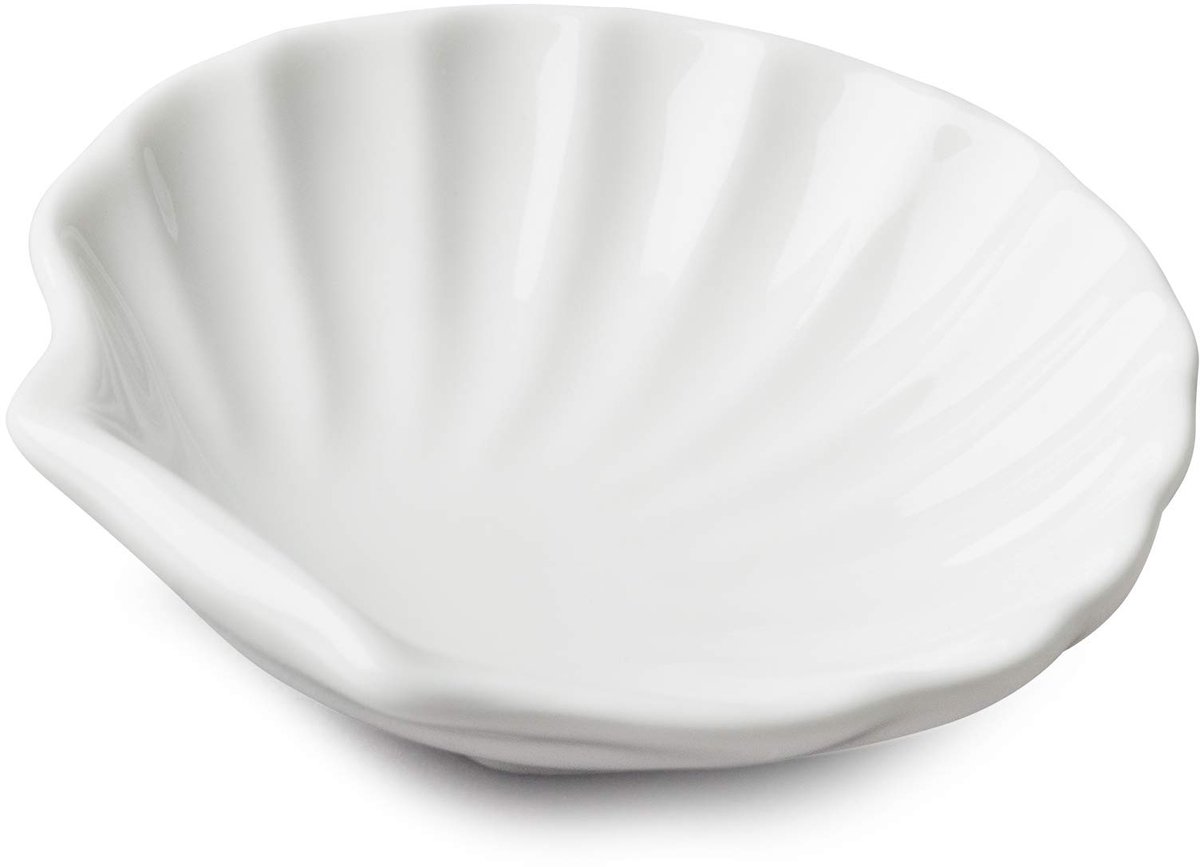 Bartleet & Sons 1750 T480 Traditionele porseleinen schelp Design Serveerschotel 10cm – Wit
