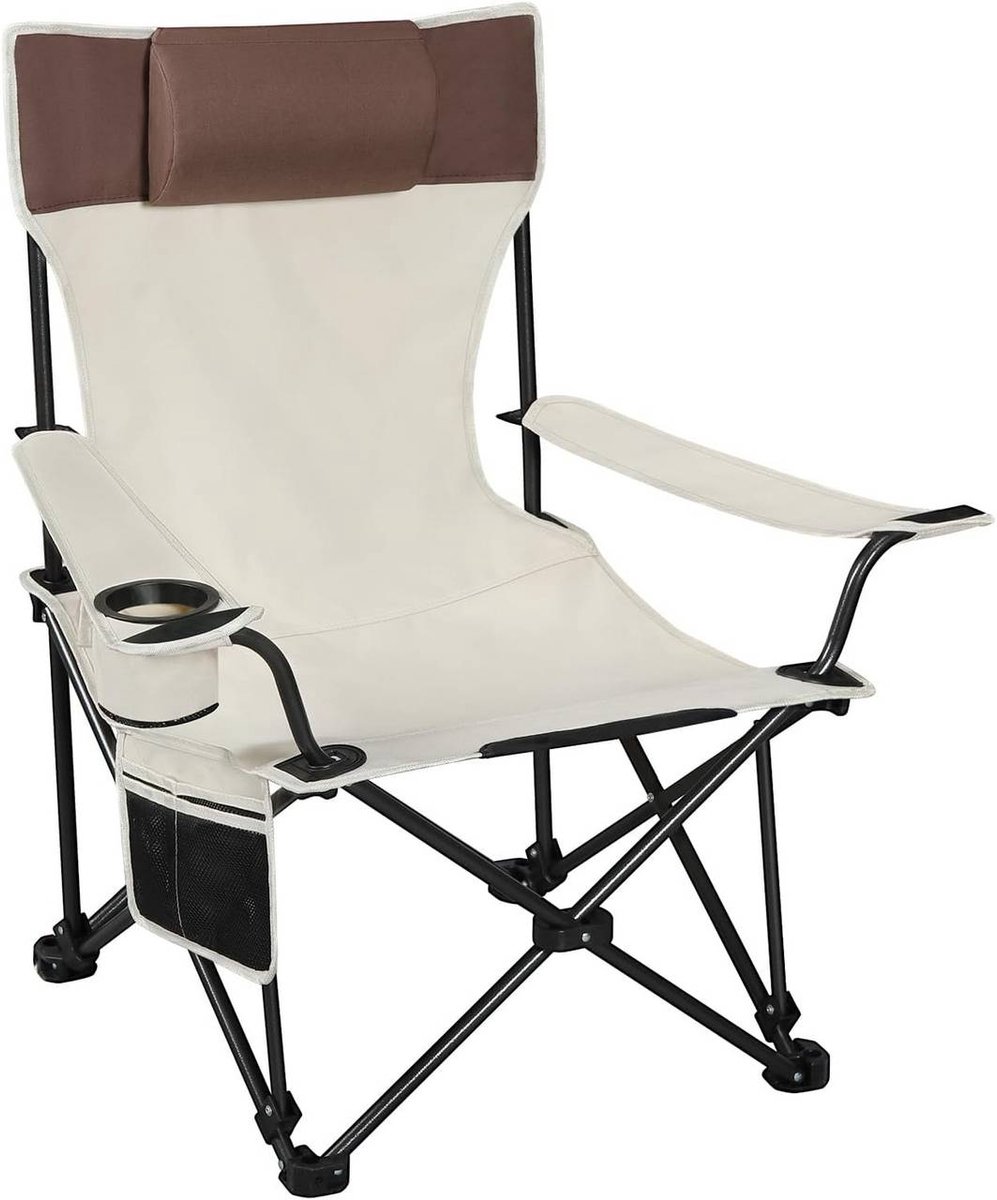 SureDeal® - Opvouwbare - Campingstoel Lichtgewicht visstoel - Rugleuning Drinkhouder