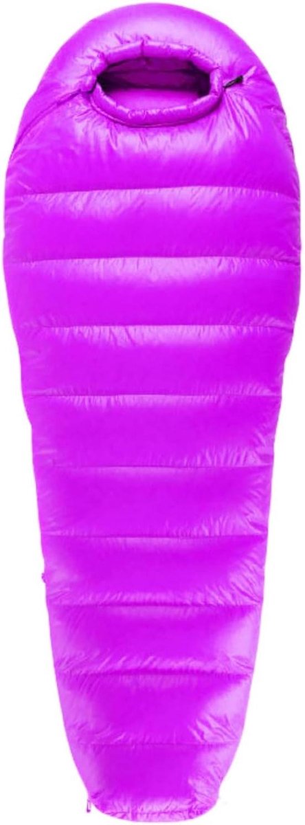 Donzen Slaapzak - Kampeerslaapzak Thermische Zak - Buiten Kamperen - Waterdicht Winddicht - 2000g - Paars