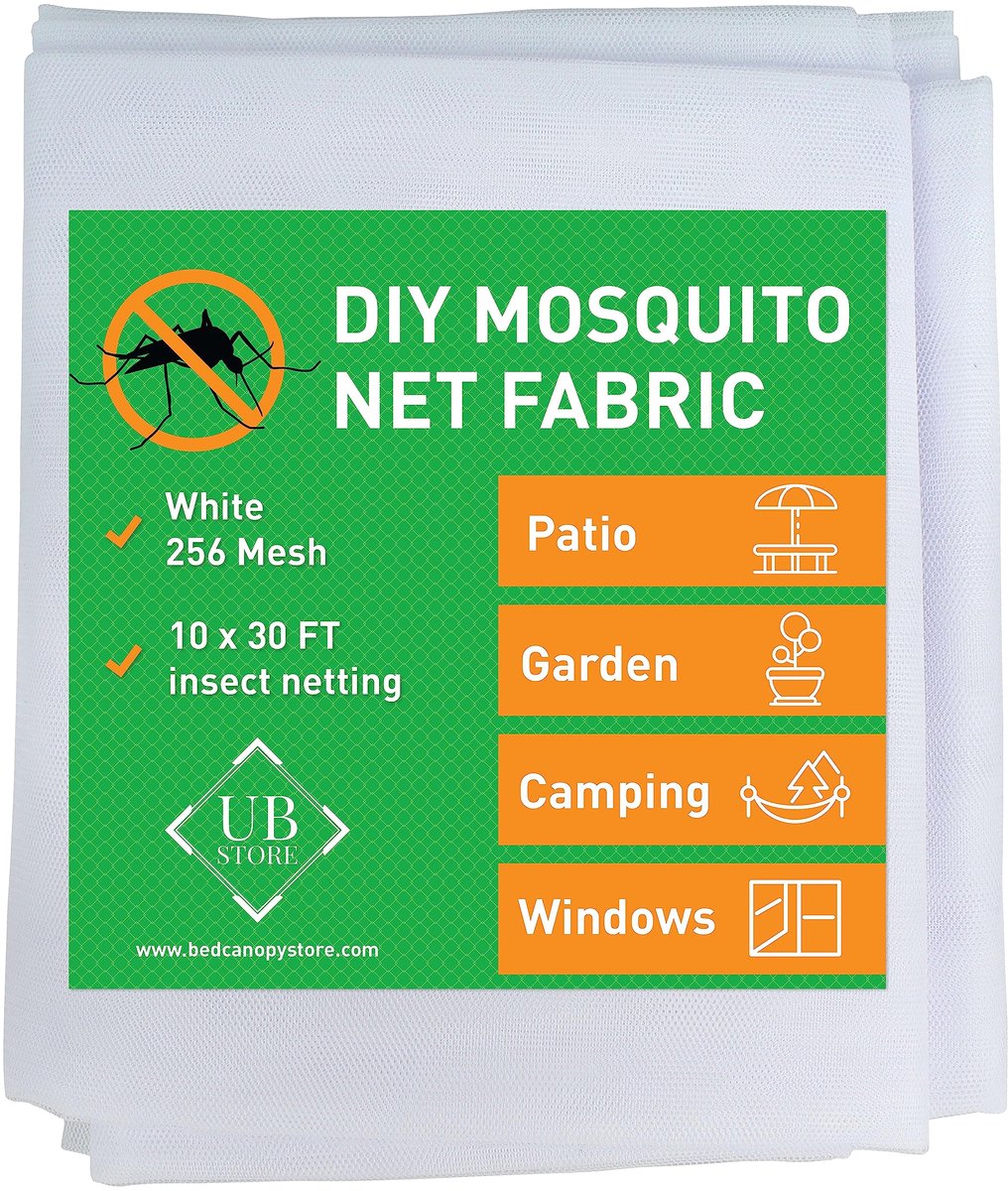 SnelShoppen - Witte Klamboe Stof 3x9 Meter - Insectengaas voor Tuin, Ramen en Feesten - Bescherming tegen Insecten, Kindvriendelijk, Ideaal voor Buite