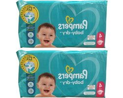 Baby luiers - Verzorgingsproduct - Droog en comfortabel - Tot 12 uur lekbescherming - Maat 4 9-14kg - Wit
