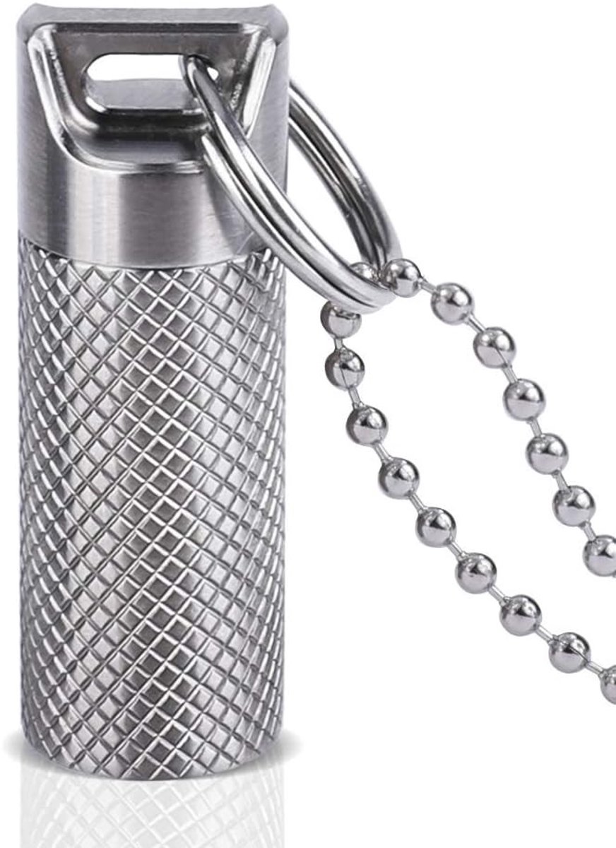Mini Titanium Pill Box - Waterdicht, Lichtgewicht en Hypoallergeen voor Reizen, Ideaal voor Medicijnen en Supplementen