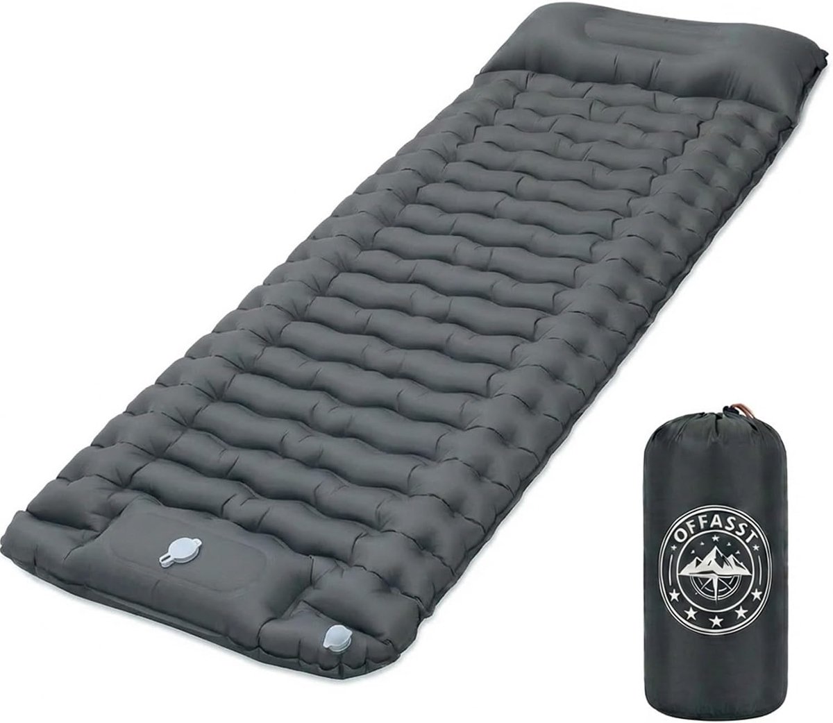 SnelShoppen - Ultralichte Campingmatras voor Volwassenen en Kinderen, Opblaasbare Isolatiemat met Voetpomp, Ideaal voor Kamperen, Wandelen, Strand en