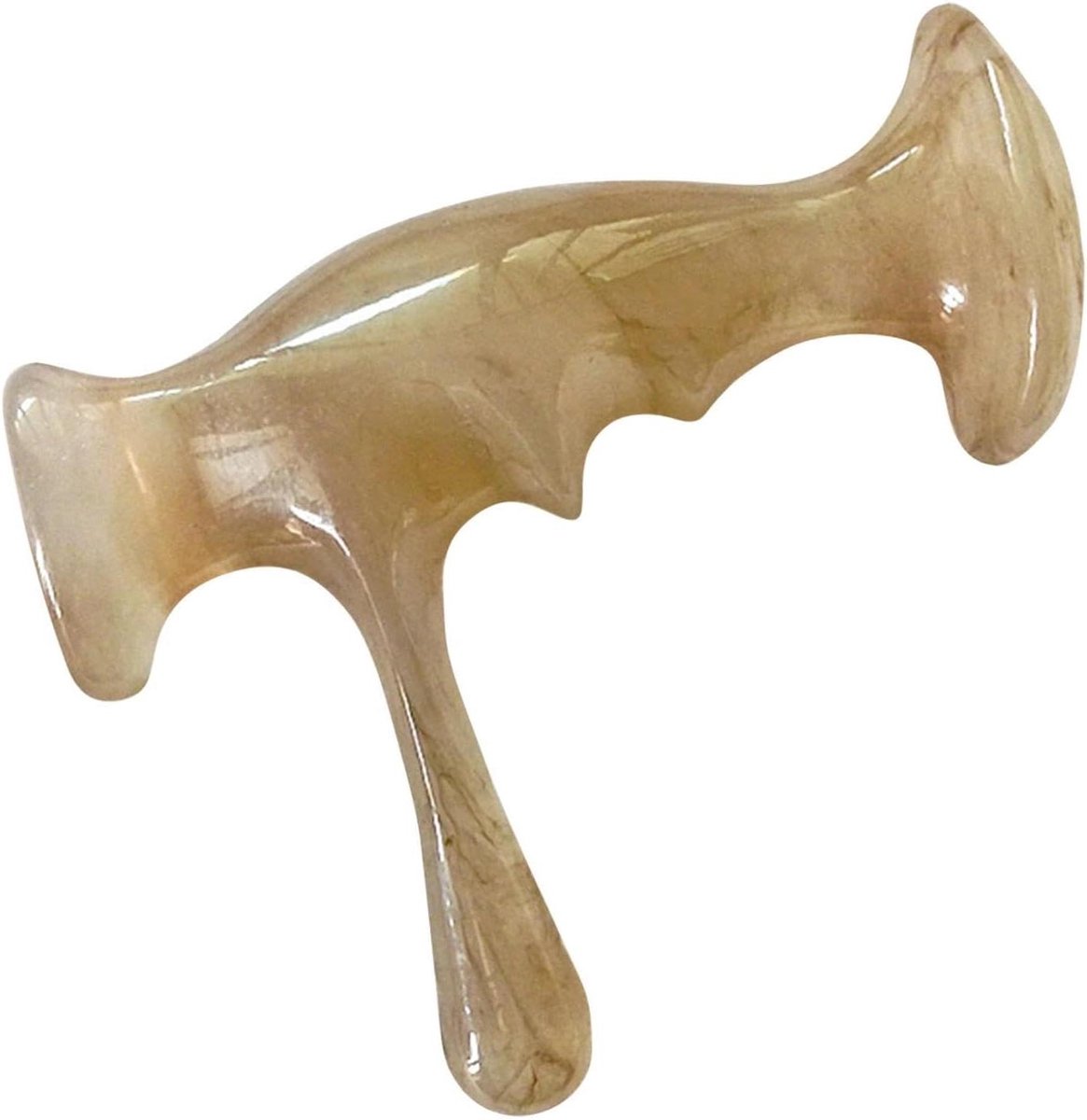 Triggerpunt Massageapparaat - Spierontlastingsapparaat - Zelfmassage Triggerpunten - Ergonomisch Haakontwerp - 12.4 x 10.1 x 5.3 cm - Ambergeel