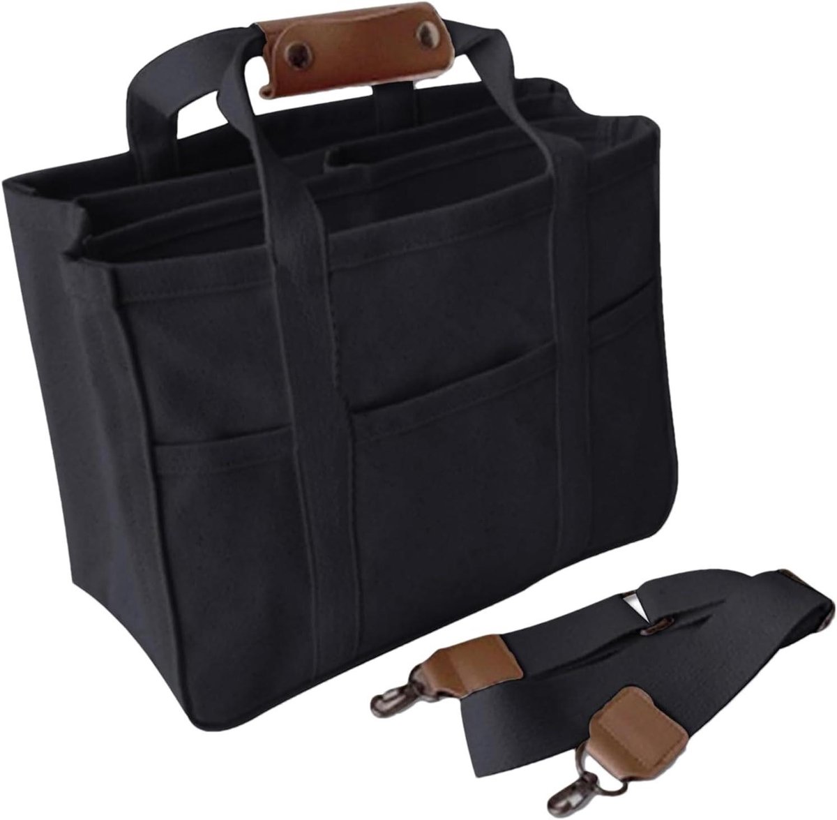Luiertas - Mommy Bag - Babyverzorging Onderweg - Meerdere Compartimenten - 34 x 17 x 25 cm - Zwart