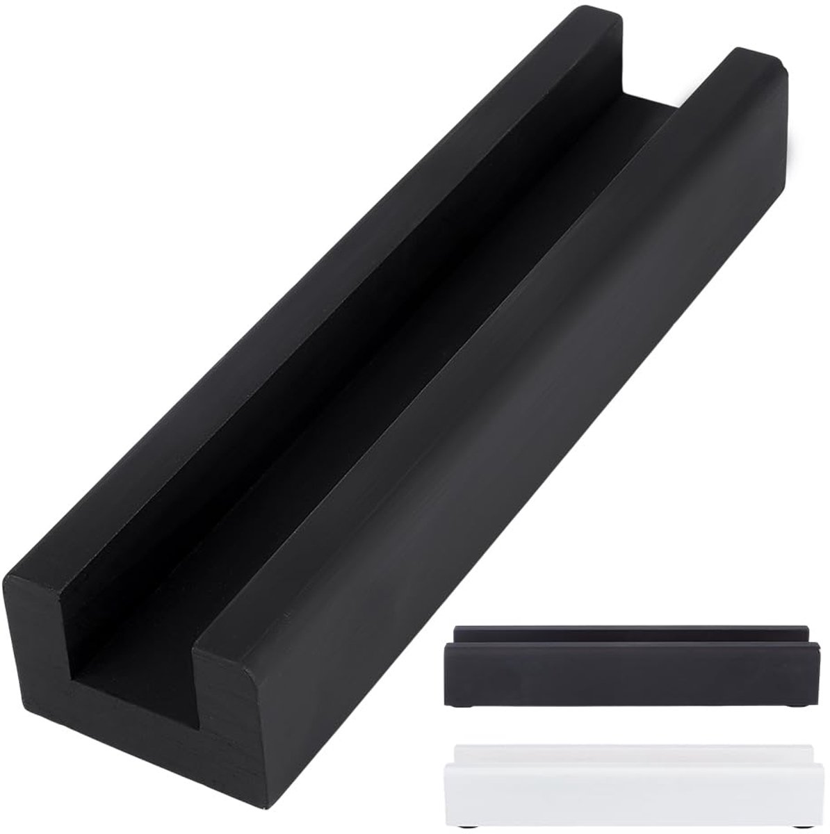 Spiegelstandaard, zwart, antislip spiegelhouder voor grote spiegels en staande spiegels, robuuste basis, kunstwerkdisplaystandaard voor bruiloften en woondecoratie, 25 x 6,4 x