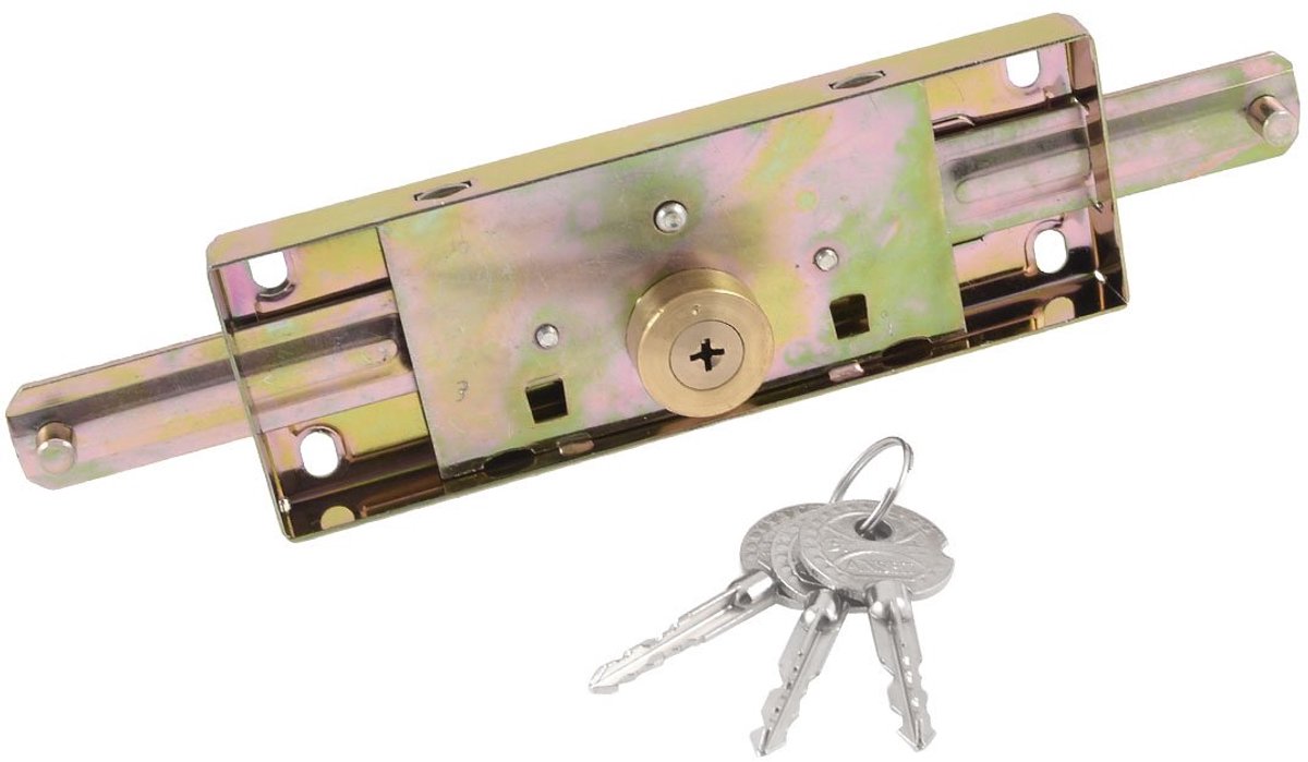 sourcingmap Pakhuis 9.4" Lengte Hardware Onderdelen Metalen Center Rolling Shutter Deurslot