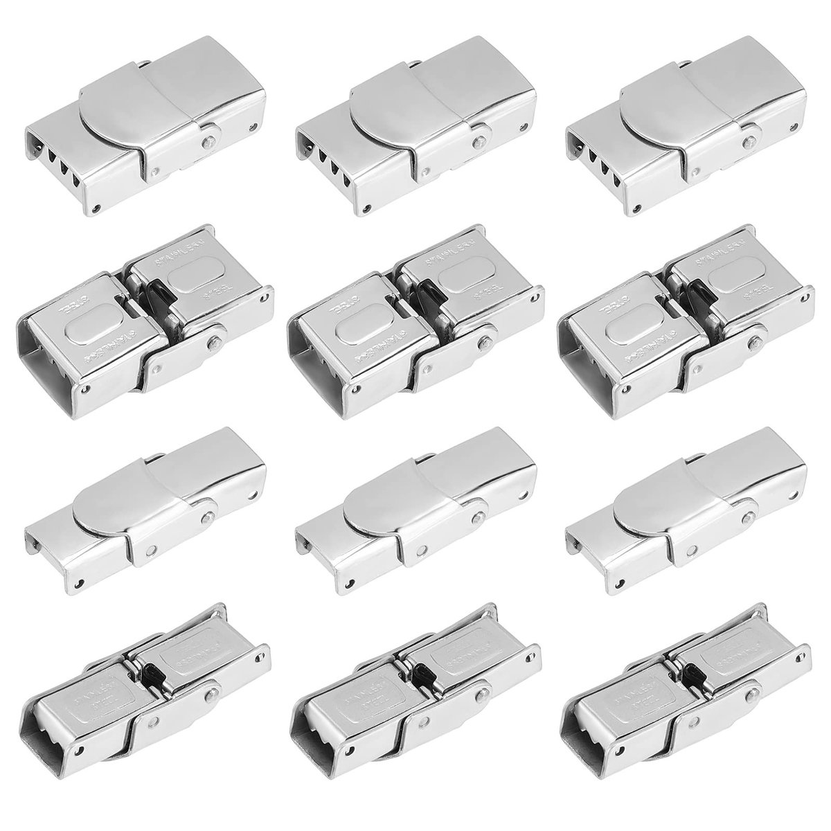 Dailygoods- Horlogeband Vervanging Roestvrij Staal - Horlogebandje 10-14mm - Gesp Sluiting - 12 Stuks - Duurzaam - Elegant Ontwerp - Horlogesluiting