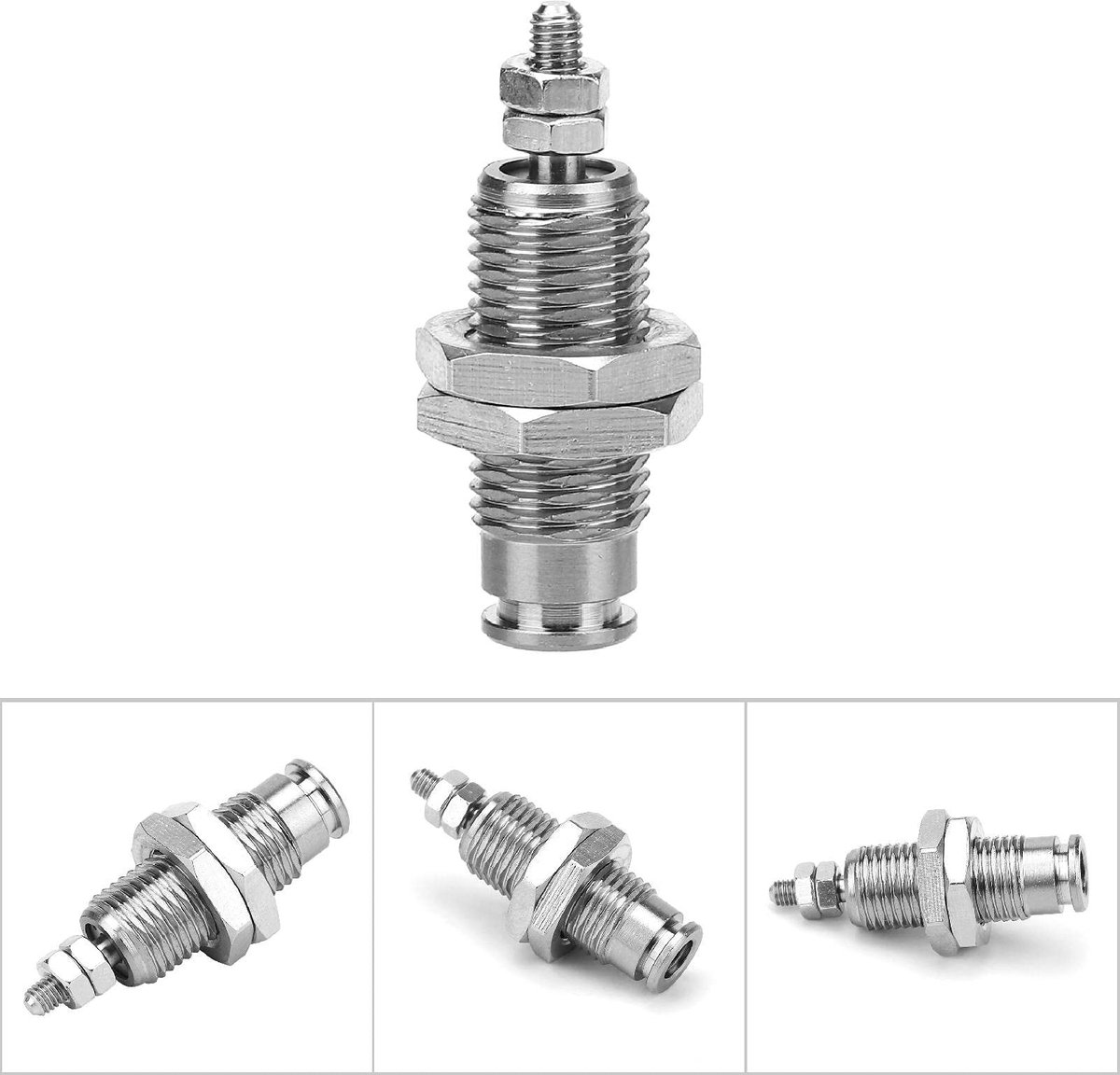 Dailygoods- Luchtcilinder 6/10/15 mm Boring - Enkelwerkende Cilinder - Buitendraad - Industrieel Gebruik - Professioneel Ontwerp - Lange Levensduur - Stiftcilinder