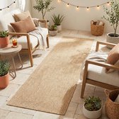 TAPISO Yucana Tapis d'extérieur Chemin de tapis - Tapis allongé Extérieur & Intérieur - Design moderne mélangé - Tapis d'extérieur Beige Crème - 70x300
