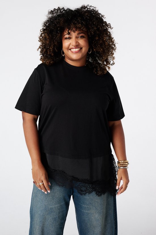 MS Mode T-shirt T-shirt met kant