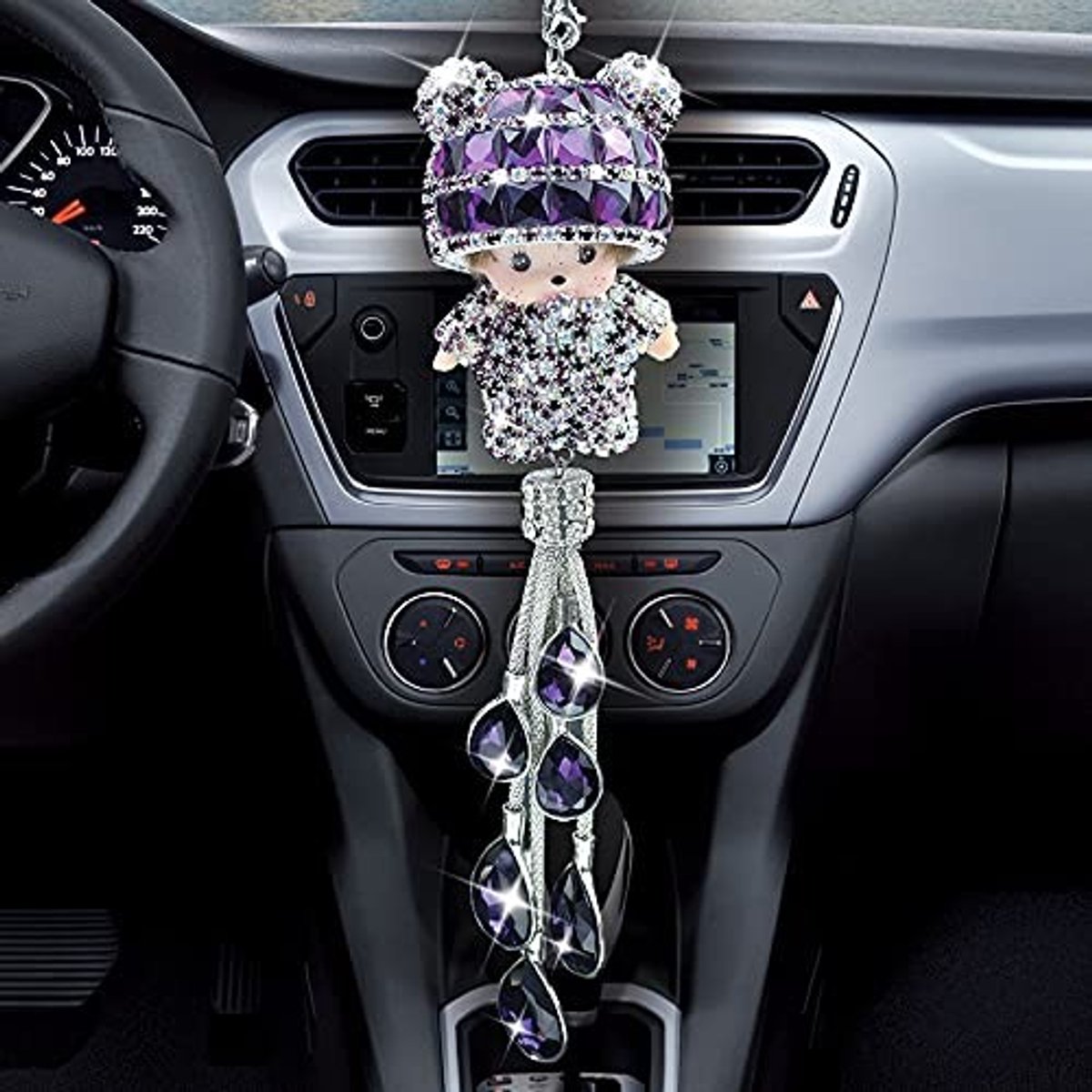 Dailygoods- Achteruitkijkspiegel Ornament - Kristallen Hanger - Auto Decoratie - Bling Decoratie - Interieur Decoratie - Cadeau voor Vrouwen/Mannen