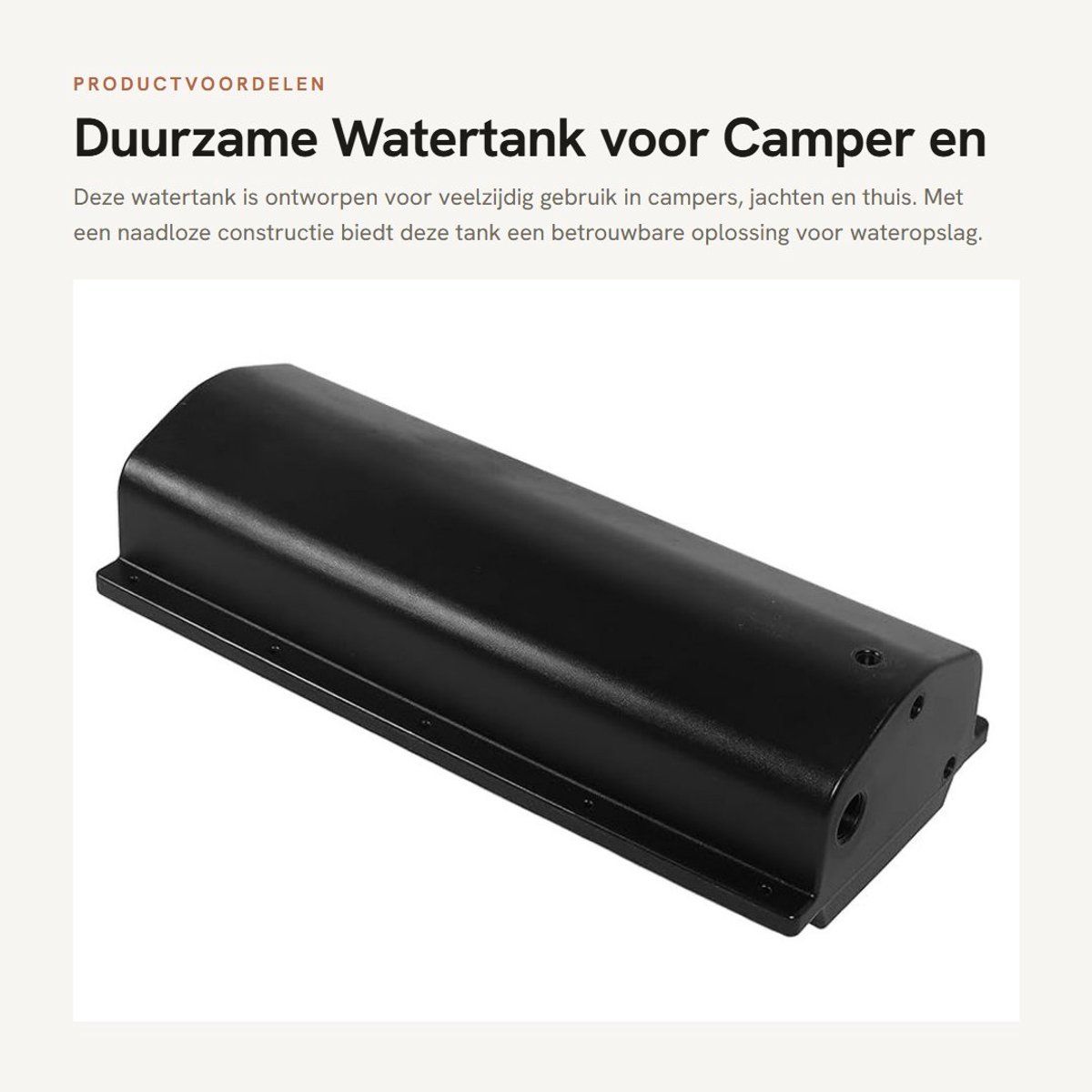 Dailygoods- Watertank Duurzaam - Naadloze Constructie - Waterreservoir - Ideaal voor Camper/Schepen/Jachten - Reukloos LLDPE - Schokbestendig - Wateropslag