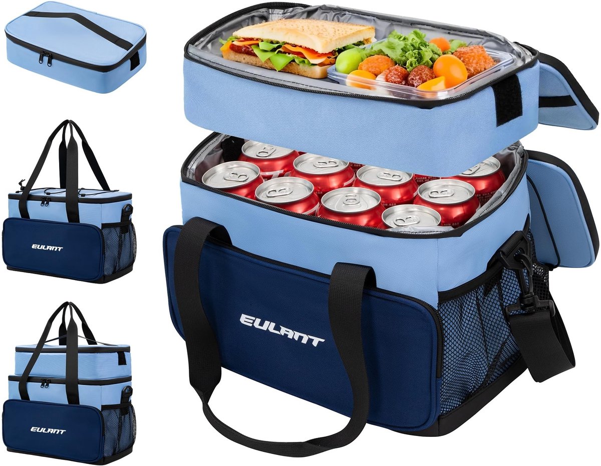 Dailygoods - 2-in-1 Koeltassen Set - Thermische Koeltas + Broodtrommel voor Picknicken