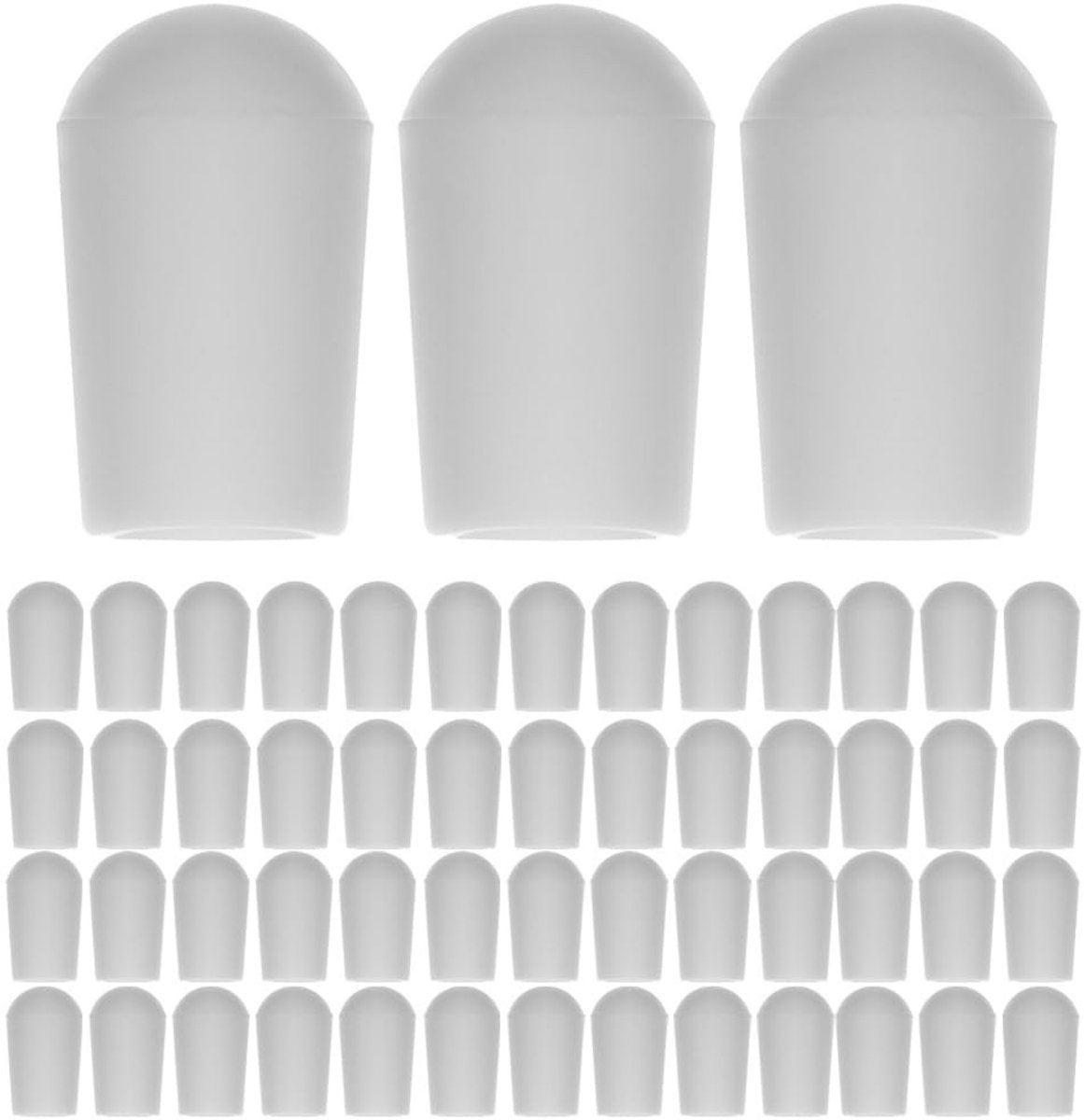 Dailygoods- Beschermkappen 200 stuks - Eindkappen voor Kleerhangers - PVC Draadbescherming - Slijtvast en Breukvast - Afgerond Hoekdesign - Eenvoudige Installatie
