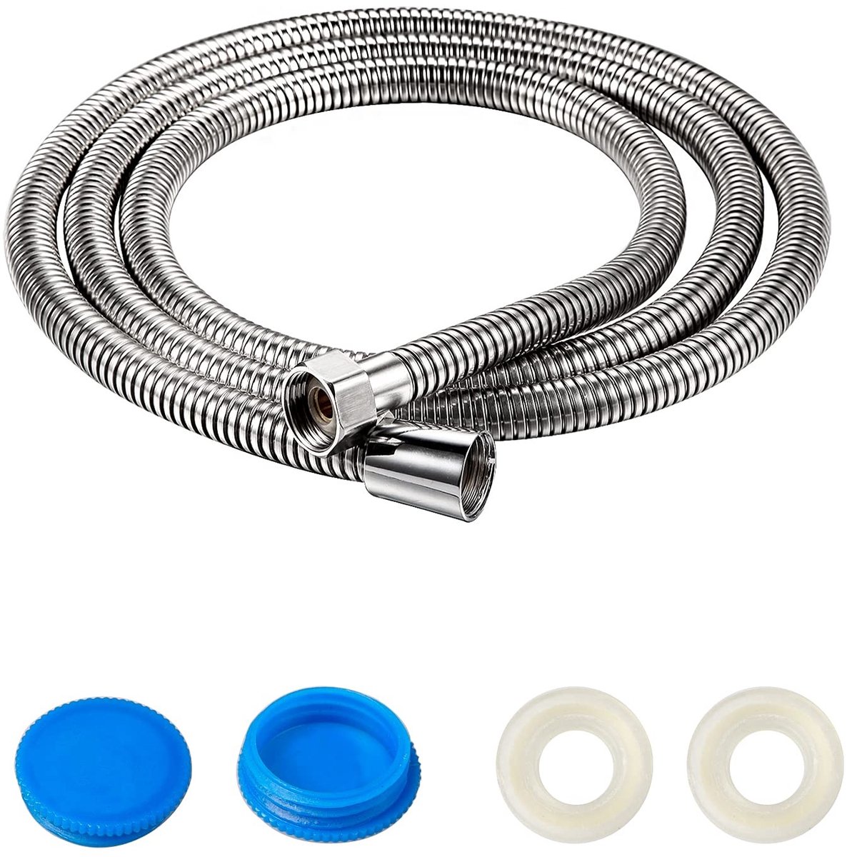 Dailygoods- Doucheslang 2m - Roestvrij Staal - Flexibel - Lekvrij - Anti-Kin/Anti-Twist - Hoogwaardige Duurzaamheid - Douchekraan