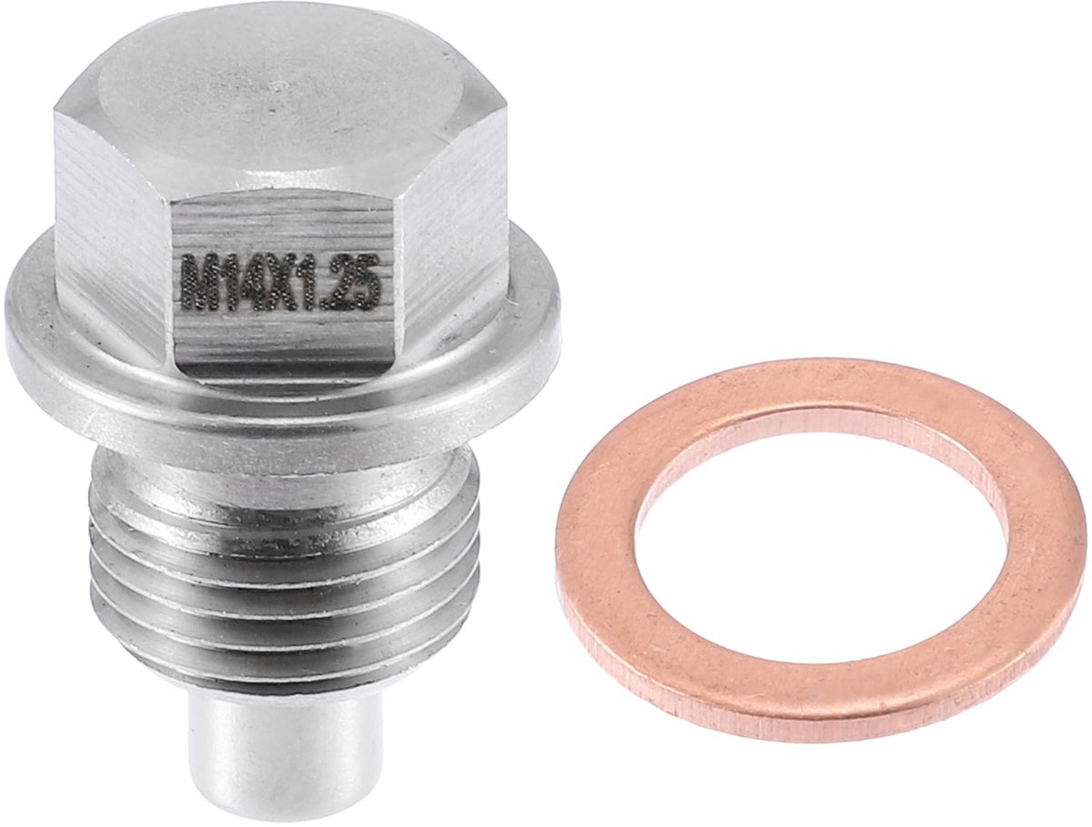ABSOPRO Voertuig Motor Magnetische Olie Afvoerplug M14x1.25 Met Koperen Pakking
