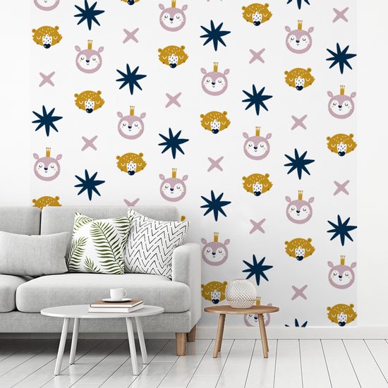 Behang - Fotobehang Dieren - Patroon - Vormen - Breedte 300 cm x hoogte 300 cm