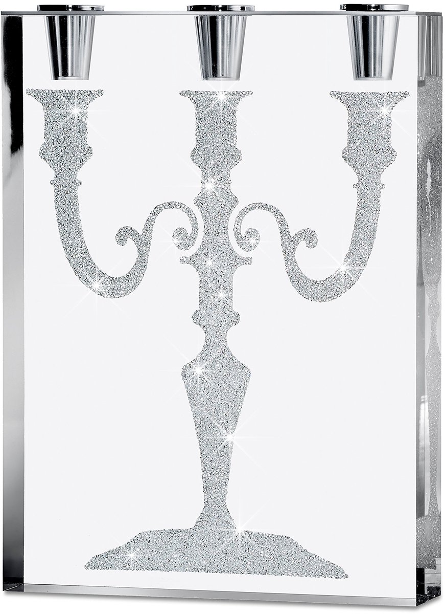 kandelaar Iconic veredeld met Swarovski-kristallen (breed) - de exclusieve, moderne woningdecoratie