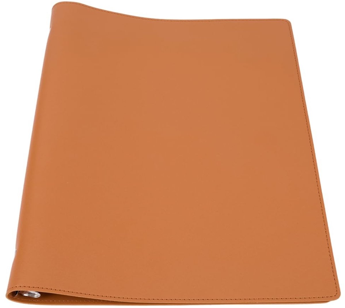 Dailygoods - A4 ordnerdeksel van PU-leer, bruin, 8 ringen voor 31,4 x 24,5 cm brede bladeren, vintage portfolio, map, planner, organizer voor losse bladen, kantoor, thuis, documenten, foto's, dagboeken