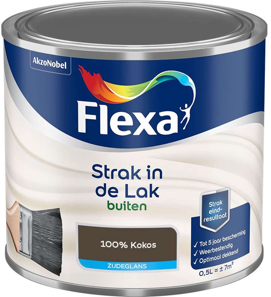 Flexa - Strak In De Lak Buitenlak Zijdeglans - 100% Kokos - Mengverf - 500 Ml