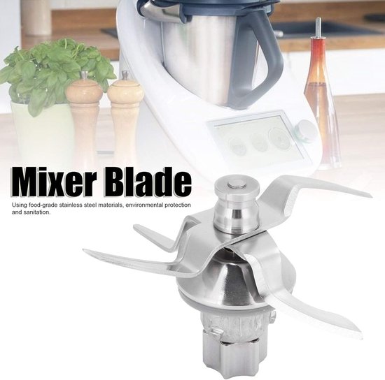 Roestvrijstalen mes voor Thermomix TM31 - Roestvrijstalen Blender Lemmet - Vervangingsmes voor keukenmachine, past in TM31, eenvoudig te installeren - Roestvrijstaal materiaal - 20×100×90 mm - Voor keukenmachine vervanging - Zilverkleurig — afbeelding 3