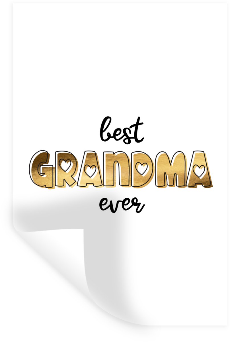 Muurstickers - Sticker Folie - Spreuken - Quotes - Best grandma ever - Oma - 80x120 cm - P