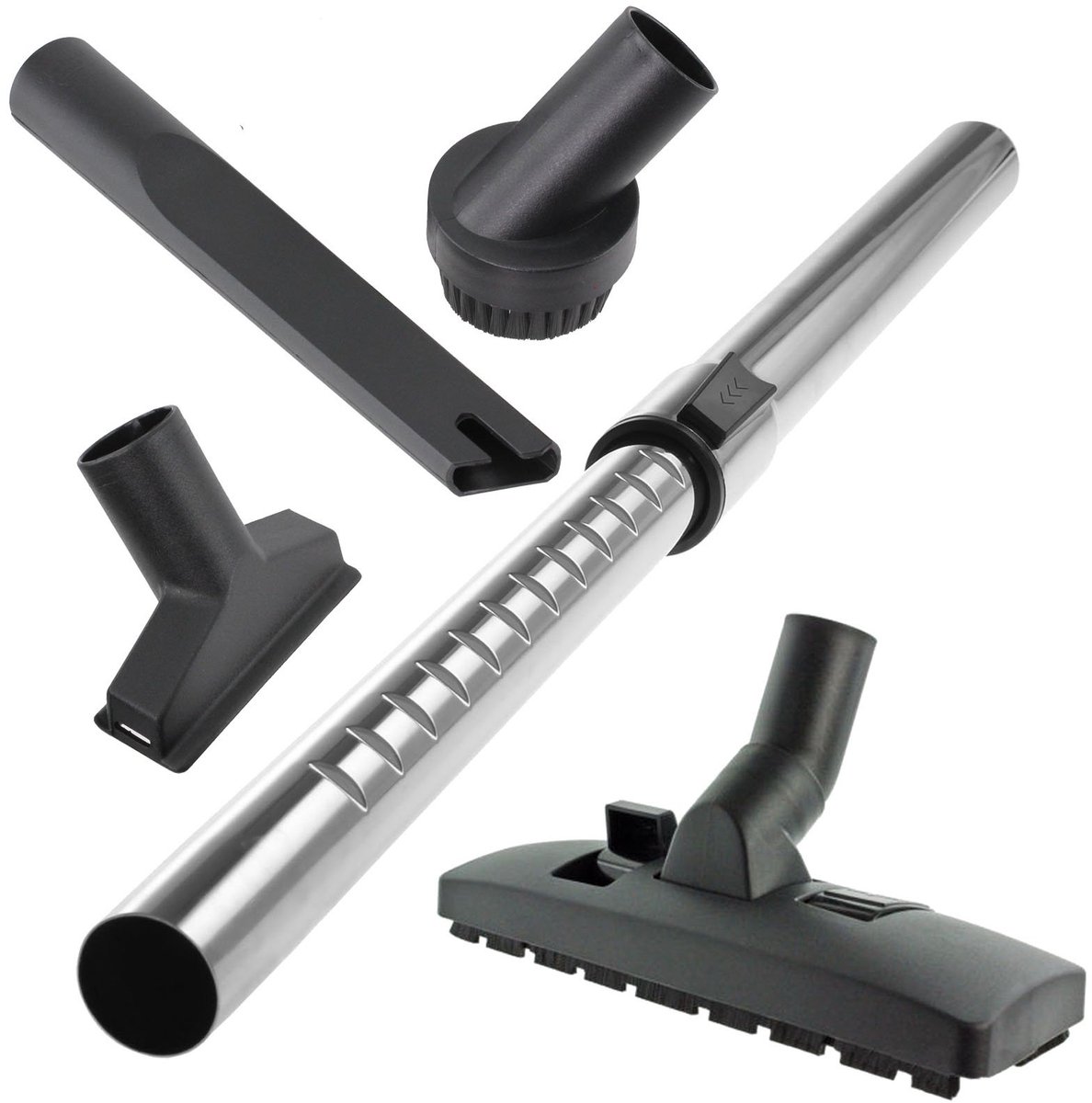 Telescopische stang en gereedschapsset voor alle stofzuigers met 32 mm diameter slangfitting