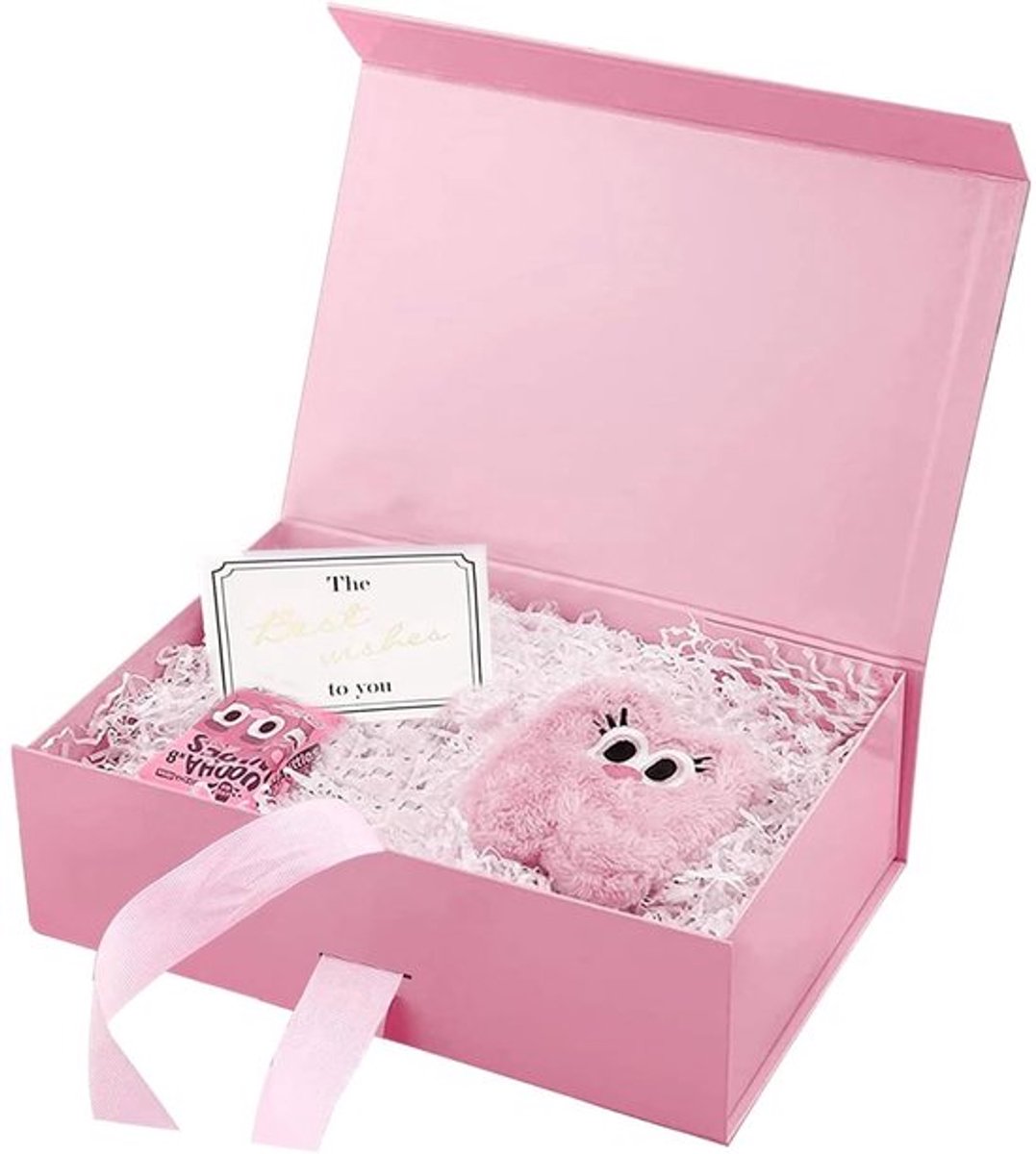 Dailygoody - Roze magnetische geschenkdoos 21x17x7cm